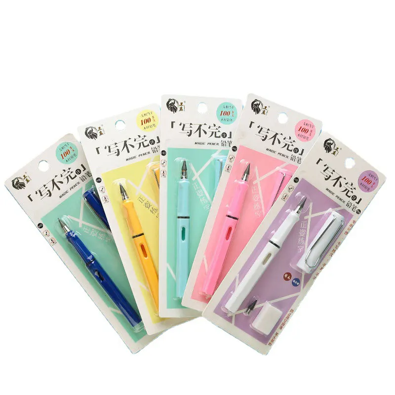 12 renk kalemlik kalem yerine kalem kafa silgi yazma kalem üç parçalı Set içerir gerek bileme kalem öğrenciler