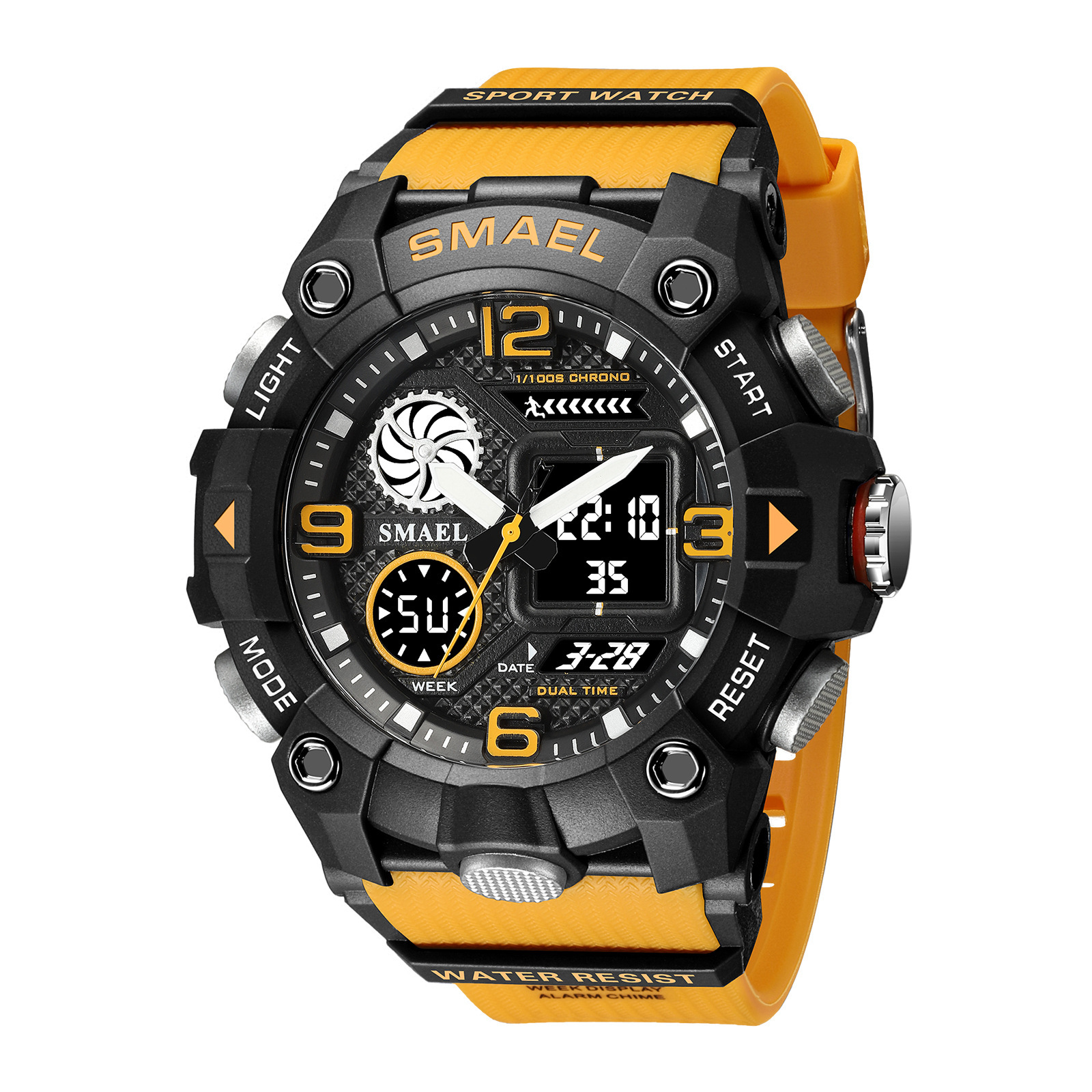Unisex Dual Display Analog Digital Sports Watch with Alarm Stopwatch 5ATM Buy Men main image 2