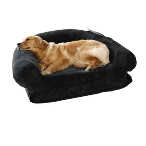 Modisches rechteckiges Plüsch-Haustier bett kissen mit Kissen für Katzen träger/Kiste Faltbares Hundes ofa für den Schlaf großer Welpen - Product Image 4