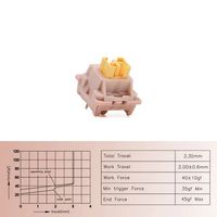 Clavier mécanique HZGAMER Silent Peach V2 avec interrupteurs Lemon, linéaires et tactiles, 5 broches, axe Paragraph, Hot Swap, DIY
