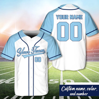 OEM POD Maßgeschneidertes Baseball-Trikot mit Stickerei, Personalisiertem Teamnamen und Farboptionen für Herren-Sportbekleidung