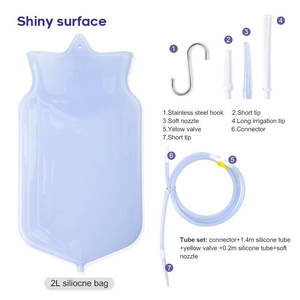 2000ml trong suốt màu xanh bề mặt sáng bóng <span class=keywords><strong>Enema</strong></span> túi cho vẻ đẹp & Bộ dụng cụ chăm sóc cá nhân - Product Image 2