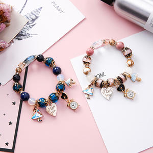 Pulseras de Cuentas Bohemias de Verano para Niñas, Pulsera de Cuentas Creativa con Letras de Corazón, Pulsera de Cuentas de Vidrio Coloridas Hechas a Mano - Product Image 3