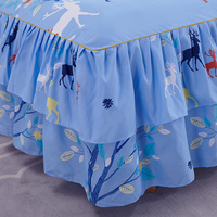 Parure de lit 3 pièces en microfibre imprimée 3D motif cerf style américain, imperméable et brodée