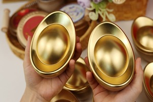 Scatola in Latta a Forma di Lingotto <span class=keywords><strong>d</strong></span>'<span class=keywords><strong>Oro</strong></span> per Caramelle, Cioccolato e Biscotti del Capodanno Cinese, Confezione Regalo, Produzione 2026 - Product Image 3