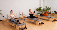 Machine de Pilates Reformer en bois professionnelle pour exercices corporels, idéale pour les salles de sport commerciales, les studios et la remise en forme à domicile