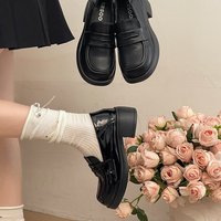 Mocasines de Mujer con Plataforma Gruesa, Punta Redonda, Suela Moldeada de PU, Microfibra, Logotipo Personalizado, Ecológicos, Primavera-Otoño