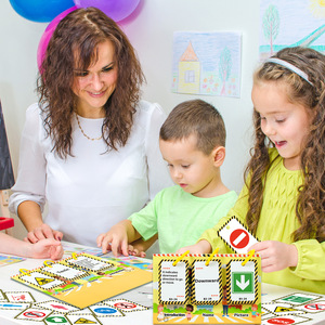 72 cartes éducatives calendrier, texte et image, anglais, interactives parent-enfant, cartes 3D, apprentissage des <span class=keywords><strong>panneaux</strong></span> <span class=keywords><strong>de</strong></span> <span class=keywords><strong>signalisation</strong></span>, connaissances courantes, puzzle - Product Image 3