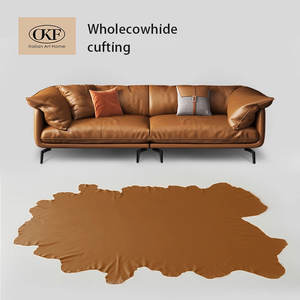 豪华真皮沙发长组合沙发纯皮意大利皮革Ofa套装家具客厅L型沙发套装 - Product Image 3