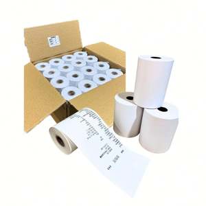 Rollo de Papel Térmico de 80 mm x 50 mm, 57 40, Libre de BPA, Resistente al Agua, 100% Pulpa de Madera, POS OEM, Personalizado con Adhesivo - Product Image 1