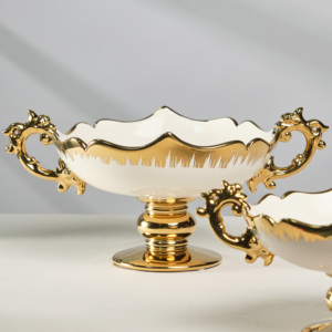 Modern lüks porselen seramik meyve tabağı çevre dostu yiyecek kasesi partiler düğün için ev otel dekor için yüksek talep - Product Image 4