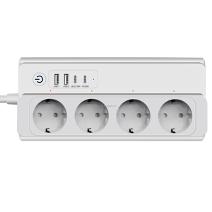 Tuya thông minh Power Strip với 2 USB 2 loại C mở rộng ổ cắm 4 cổng đầu ra 16A Đánh giá hiện tại Wifi Ổ cắm ổ cắm - Product Image 1
