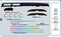 Kit d'éclairage d'ambiance dynamique RGB pour voiture style Galaxy, 12V, contrôlé par application, pour modification Hongqi H5 2023-2025