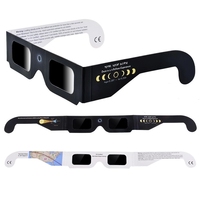 Vente en gros de lunettes d'éclipse sûres pour l'observation du soleil 100 pièces de carton blanc ISO 12312-2 lunettes d'éclipse solaire solaire