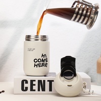Bouteille d'eau isotherme portable en acier inoxydable à double paroi avec poignée, vente en gros