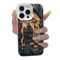 Casing Handphone TPU PC Berlapis Perak dengan Desain Kreatif Bentuk Kastil untuk iPhone Xs 11 12 13 14 15 16 17 18 Pro Max