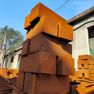 Pots <span class=keywords><strong>à</strong></span> fleurs rectangulaires rouillés, jardinières résistantes aux intempéries, pots <span class=keywords><strong>à</strong></span> plantes en acier corten - Product Image 5