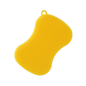 Silicone Dishwashing Brush Waist Shaped With Hanging Loop For Pots Pans Bowls Cleaning - Product Image 5