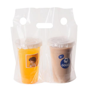 Bolsa desechable transparente esmerilada de OPP para envasado de bebidas como té con leche, café, té de limón, con 90-98 orificios, extra gruesa. - Product Image 1