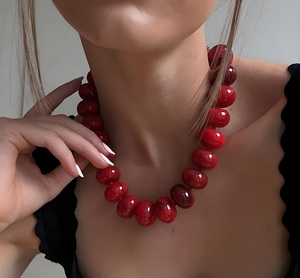 Nuova <span class=keywords><strong>Collana</strong></span> Estiva Dopamina con Perline in <span class=keywords><strong>Resina</strong></span> Multicolore Fatte a Mano, Gioielli alla Moda per Donne - Product Image 3