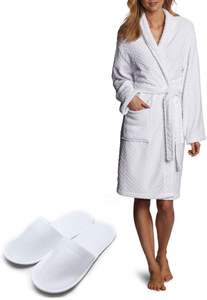 Pantuflas Desechables Unisex Antideslizantes con Punta Cerrada, Pantuflas de Spa con Cara Sonriente, Pantuflas para Invitados de Hotel, Hogar, Casa, Blancas - Product Image 2