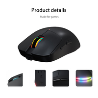 Souris de jeu RGB personnalisée avec logo, souris gamer 2.4g USB + filaire + BT sans fil rechargeable pour ordinateur PC