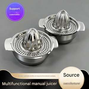 Exprimidor Manual de Cítricos, Limón, Naranja y Pomelo, Exprimidor Manual de Acero Inoxidable 304, Prensa Giratoria, Apto para Lavavajillas - Product Image 2