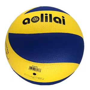 Bolas de voleibol laminadas de PU, blandas, de alta fibra, alta calidad, muestra disponible con precio competitivo, listo para enviar