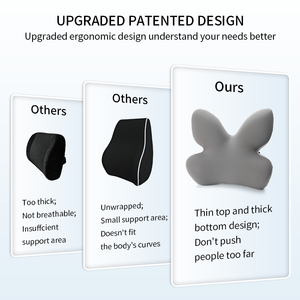 Tùy chỉnh OEM ODM <span class=keywords><strong>Ergonomic</strong></span> trở lại hỗ trợ thắt lưng gối & Ghế đệm trở lại phần còn lại Đệm Bộ nhớ bọt thắt lưng đệm cho xe văn phòng - Product Image 5