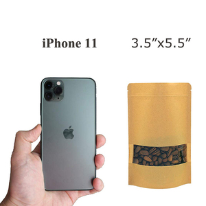 Gran oferta, pequeño embalaje <span class=keywords><strong>de</strong></span> especias, Stand up Food Brown Doypack, bolsa <span class=keywords><strong>con</strong></span> cremallera <span class=keywords><strong>de</strong></span> <span class=keywords><strong>papel</strong></span> <span class=keywords><strong>Kraft</strong></span> <span class=keywords><strong>con</strong></span> <span class=keywords><strong>ventana</strong></span> - Product Image 2