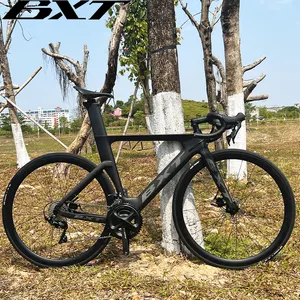 완전한 탄소 도로 자전거 디스크 브레이크 R7000 22 단 탄소 섬유 도로 자전거 쓰루 차축 알루미늄 바퀴 도로 경주 탄소 자전거