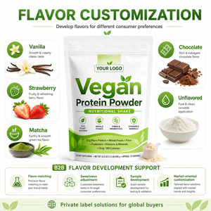 Poudre de protéines végétalienne OEM ODM, shake nutritionnel à base de plantes, aliments entiers, marque privée, vente <span class=keywords><strong>en</strong></span> gros, emballage <span class=keywords><strong>en</strong></span> sachet - Product Image 6