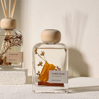 Diffuseur de parfum d'ambiance 100ml 200ml 350ml avec bâtonnets en rotin naturel, huile aromatique longue durée, décoration de pièce, coffret cadeau