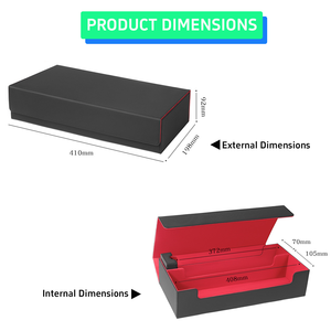 Caja de cubierta TCG de gran capacidad compatible con MTG Magic the Gathering/Commander/ Yugioh Cards, caja de almacenamiento de tarjetas duradera <span class=keywords><strong>2</strong></span> filas - Product Image 2