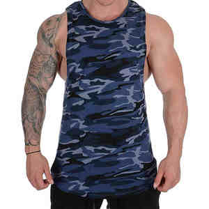 Camiseta sin Mangas de Cuello Redondo para Hombre, 100% Algodón, Transpirable, Ecológica, de Secado Rápido, Cómoda, Informal, para Gimnasio, Personalizable OEM - Product Image 4