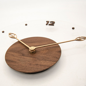 Minimalist Nordic 3D Wall <strong>Clock</strong> Creative Solid Wood Acrylic Glass Home Living Room Decorative <strong>Clock</strong> <strong>Art</strong> Style Design - Product Image 4
