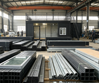 Maison préfabriquée modulaire en forme de L, dortoir préfabriqué, entrepôt, maison d'hôtes, maison de stockage, maison préfabriquée modulaire en forme de L ignifuge