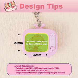 Tùy chỉnh UV in Acrylic phim hoạt hình Hoạt Hình Tv <span class=keywords><strong>Keychain</strong></span> với built-in <span class=keywords><strong>LED</strong></span> ánh sáng dễ thương và thời trang không thấm nước <span class=keywords><strong>Keychain</strong></span> - Product Image 6