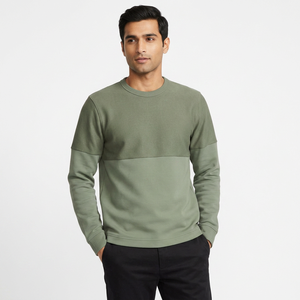 Hot Selling Customized Logo Printing Cotton Fabric Men <b>Sweatshirt</b> Casual Style Comfortable Fit Men <b>Sweatshirt</b> Low Price OEM - Product Image 1