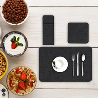 Ensemble de sets de table classiques en feutre non tissé, écologiques, résistants à la chaleur, antidérapants, absorbant le bruit pour des dîners paisibles