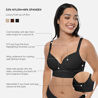 VENTE FLASH Soutien-gorge grande taille invisible pour femme, qui dissimule le double-menton, avec push-up intégré et bonnets profonds, effet gainant