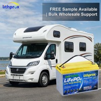 Batterie à décharge profonde 24V 120AH Grade A AGM de remplacement pour camping-car LiFePO4 RV CAN Bus Smart BMS M8 Terminal CE RoHS IP67 OEM ODM