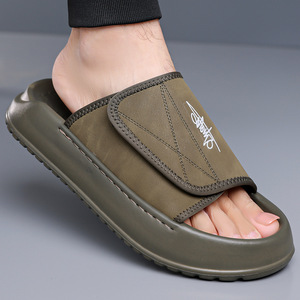 Sandalias de Playa Casuales para Hombre, Diseño Abierto, Parte Superior de PU, Suela de EVA Antideslizante - Product Image 1