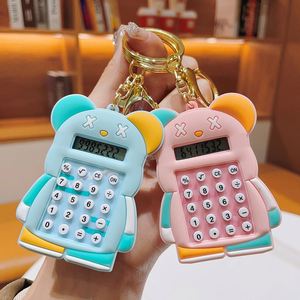 Creative Bear Calculator <b>Key</b> <b>Chain</b> Portable Fashion <b>Car</b> <b>Key</b> <b>Chain</b> Student School Bag Pendant Small Gift Wholesale - Product Image 2