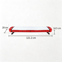 Feux de signalisation LED 98W, 16 modes stroboscopiques, montage sur toit, support en acier inoxydable, IP65, boîtier en alliage d'aluminium PC, plusieurs couleurs