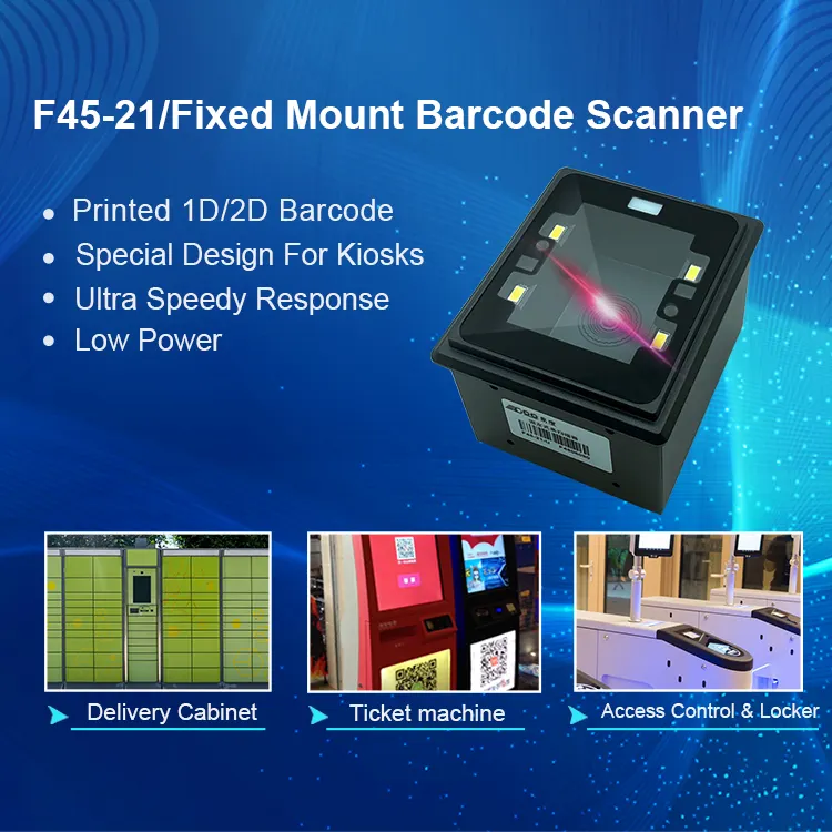 F45-21 2d Barcode Scanner Module Usb Rs232 Vaste Mount Scanner Voor Kiosk Toegangscontrole Bar Code Reader Qr