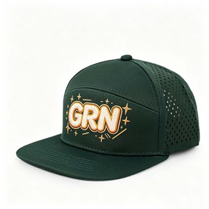Gorra Streetwear de Visera Plana con Estampado Geométrico de Graffiti y Bordado de Cadena con Símbolo de Dólar, Ajustable con Cierre a Presión - Product Image 3