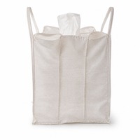Sac vrac FIBC avec bec de remplissage supérieur, bec de déchargement inférieur, sangles de levage demi-boucle, conception à quatre panneaux, compatible chariot élévateur