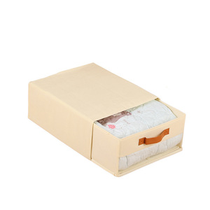 Clothing Organizer Foldable <b>Storage</b> <b>Box</b> Rectangle Solid Color Lidless Stackable Wardrobe Bed Sheet Set <b>Storage</b> - Product Image 5