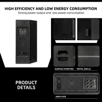Système de sonorisation PA actif professionnel LAW-152DBD 15 pouces 2000W pleine fréquence en plastique pour DJ, home cinéma et scène